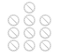 HYTROVE Alloy Silver Shirt and Scarf Fastener Set, 10pcs Stylish Clips for Women, Designed for Everyday Wear and Shirt Waist Adjustment