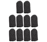 HYTROVE Anti-Sweat Nylon Finger Sleeves 10 Pcs for Mobile Phone Gameplay, Breathable Oil-Proof Touchscreen Thumb Covers with Black Edges, Elastic Finger Cots for Gaming Sessions