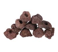 HYTROVE Aquarium Ornament Natural Stone Material Fish Tank Decoration Volcanic Rock 10pcs Holes for Fish Rest and Sleep for Suitable for Salt Water Tanks and Aquariums