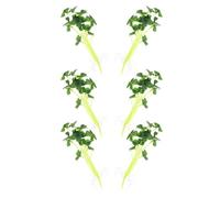 HYTROVE Artificial Shamrock Leaf Stems with Natural Aesthetic Silk Greenery Branches 6pcs with Lifelike Appearance Versatile Decoration for Indoor Use for Bookshelves and Office