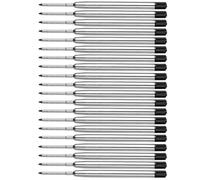 HYTROVE Ballpoint Pen Refills Smooth Writing Metal 1.0mm 20pcs Leakproof Black Ink for Scrapbooking Craft Teens