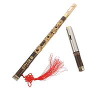 HYTROVE Bamboo Sculpture Bawu Flute Key Handmade Gourd Wind Instrument for Beginners and Students Smooth Touch Ethnic Style for Learning Music
