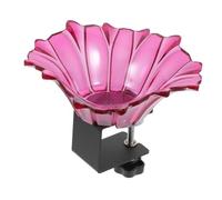 HYTROVE Bird Bath Bowl for Outdoor Garden Vibrant Rose Red Bird Feeder Tray Easy to Clean Deck and Bathing