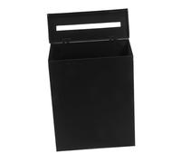 HYTROVE Black Metal Suggestion Box Wall Mounted Small Mailbox for Outdoor Use with Slot Space Saving Iron Design for Office and Home Entrance Secure Ballot and Donation Container