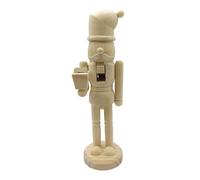 HYTROVE Blank Wooden Nutcracker Soldier Figure DIY Craft Kit Small Traditional Nutcracker Figurine for Christmas Holiday Decoration for Xmas Mantel and Shelf Display