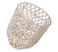 HYTROVE Bohemian Style Hand Woven Pendant Light Shade in Beige Cotton Rope and Iron, Well-Designed Rustic Lamp Shade Cover Suitable for E27 Lamp Socket, for Bedroom and Housewarming Day