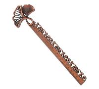 HYTROVE Bookmark Ruler Straight Edge Ruler, Vintage Dual Functionality Zinc Alloy Metal for Book and Artistic Individuals, for Home, School, Or Library Use