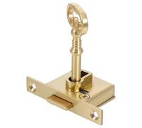 HYTROVE Brass Cabinet Door Lock with Key, Square Shape, Easy to Install and Secure, Elegant and Stylish Lock for Kitchen Cabinet, Drawer, Dresser or Mailbox Security