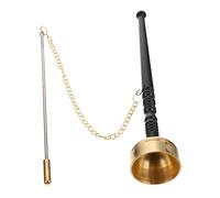 HYTROVE Buddhist Temple Yin Qing Copper Percussion Instrument Small Size with Wooden Handle Meditation Ritual Musical Instrument for Buddhist Ceremony and Prayer