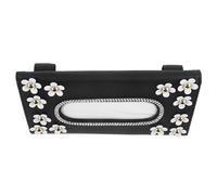 HYTROVE Car Tissue Holder for Vehicle with Pu Leather Material and Flower Design, Easy Removal and Single-handed Tissue Pull, Suitable for Car and Truck Sun Visor Organiser