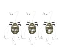 HYTROVE Carp Fishing Feeder Cage Kit Easy to Use Stable Hooked Design 3pcs with Hooks, Abs and High Carbon Steel Material for River Fishing and Outdoor Anglers