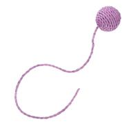 HYTROVE Cat Toy Balls Tails and Bells for Cat Scratching Posts Sisal Rope Chew Balls Replacement Kit Fuzzy Interactive Exercise Toys Violet