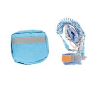 HYTROVE Child Leash Harness for Toddlers 6 to 12 Years Old with Reflective 1.5m Anti-Lost Spring Leash Blue Lion Design Safety Walking Strap for Kids