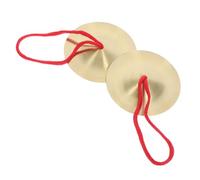 HYTROVE Children’s Small Alloy Finger Cymbals Pair 9cm Copper Percussion Instruments for Boys and Girls’ Music Education and Party Use