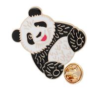 HYTROVE Chinese Style Cute Panda Brooch Pin for Women Shirt Decorative Safety Lapel Pin Buttons Metal Clothes Crafts Accessories for Bags Hats Wedding DIY Project