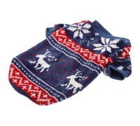 HYTROVE Christmas Dog Sweatshirt Warm Polyester Hoodie with Reindeer and Snowflake Patterns, Cozy and Practical Pet Clothes for Cold Winter Days, Xmas Party Costume for Dogs