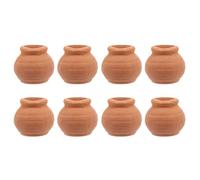 HYTROVE Clay Tiny Flower Pots 8Pcs Mini Terracotta Planters for Succulent Seedlings and Leaf Cuttings Indoor Use