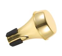HYTROVE Compact Mini Trumpet Lightweight Abs Material Practice Mute for Instruments Easy Installation Gold Design for Musicians the Go