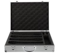 HYTROVE Cordless Microphone Case 4 Pack Portable Hard Box with Handle for Outdoor Mic Storage and Accessories Organizer