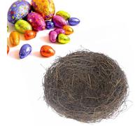 HYTROVE Country Style Rattan Bird Nest Decor for Easter and Small Furry Animals, Handmade Twig Nest in Coffee Colour, Natural Material Suitable for Decorating Cages and Placing Small Items