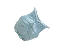HYTROVE Creative Owl Shaped Ceramic Succulent Pot with Drainage for Small Flowers and Cactus, Plant Pot for Office Or Window Sill Decoration, Quirky Indoor Planter with No Smell