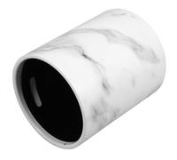 HYTROVE Decorative Wastebasket Marbling Trash Can Modern Stylish with Large Opening Design round Large Opening Design and Easy to Clean Features, 15l Capacity White Pp Garbage Bin for