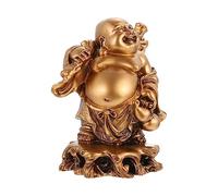 HYTROVE Delicate Buddha Statue Unique Resin Office Decor for Meditation Feng Shui Antique Bronze Finish Home Desk Creative Decorative Accessory