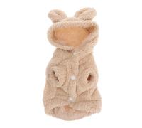 HYTROVE Dog Sweaters for Winter Easy to Move and Uneasy to Take with Bear Ears, Thickened Fleece Hooded Dog Apparel Featuring No-sleeve Design and Buckle Closure for Everyday Wear