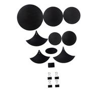 HYTROVE Drum Mute Mat Black Sponge 14pcs Set Drum Pads Dampening Cushions for Cymbals