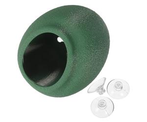 HYTROVE Egg Shaped Green Plastic Frog Terrarium with Suction Cup Stability and Ventilated Design, for Toads and Turtles, Frog Tank Decor outside Garden or Office Desktop