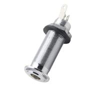 HYTROVE Electric Guitar Input Jack Socket Silver Metal Cylinder Barrel Plug for Guitar Bass Full-contact Output Socket Compatible and Bass Instruments