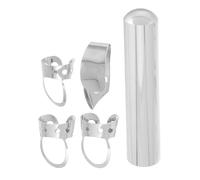 HYTROVE Electric Guitar Slide Stick Medium Silver and Finger Picks for String Instrument Accessories for Sliding Techniques Acoustic Electric Guitars