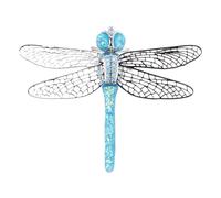 HYTROVE Elegant Silver and Blue Dragonfly Brooch Pin for Women, Multi-purpose Decorative Copper and Zircon Collar Pin, for Handbag or Hat Accessories on Mother's Day or Birthday Gifts
