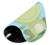 HYTROVE Ergonomic Kawaii Mouse Pad with Washable Silicone and Polyurethane Cloth, Decorative Frog Pattern for Dormitory and Home Use, Fresh Style Desk Accessory