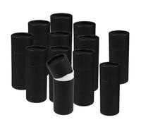 HYTROVE Essential Oil Paper Tubes 12pcs Black Paper Packaging Cylinders 50ml Capacity for DIY Crafts and Home Organization