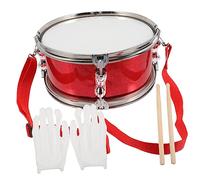 HYTROVE Flashing Red 11-inch Kids Snare Drum Kit with Marching Drumsticks, Educational Percussion Toy for Boys and Girls Toddlers, Preschool Musical Instrument Set for School and Play