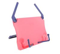 HYTROVE Foldable Music Book Stand Adjustable Portable Sheet Music Holder Desktop Copy Stand with Clip Red for Piano Guitar Keyboard Travel and Home Use