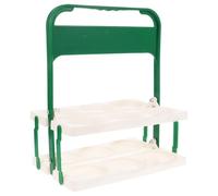 HYTROVE Foldable Plastic Beer Bottle Holder with Handle for 6 Bottles, Portable and Easy to Store Drink Carrier, for Backyard and Clubs, Sleek White Design
