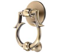 HYTROVE Front Door Knocker Door Handle Knocker Zinc Alloy European Style Rust-Resistant Comfortable Feel with Necessary Accessories for Home Entrance