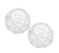 HYTROVE G9 Glass Globe Lampshade 2pcs, 80mm Diameter Round Light Covers, Silver Aluminum Wire Replacement for Chandeliers and Ceiling Lights in Dining Areas