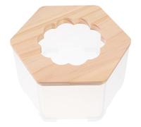 HYTROVE Hamster Sand Bath Kit and Toilet with Cover Compact Sand Box for Gerbil Chinchilla and Guinea Pig Suitable for Small Animal Potty Use in Cages