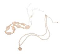 HYTROVE Handmade Beach Necklace with Turtle Pendant Featuring Double Layer Shell Beads and Zinc Alloy Versatile Boho Style Accessory for Women Summer Beach-side Adventures