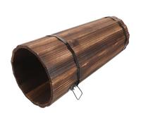 HYTROVE Handmade Wooden Umbrella Storage Bucket Dual Function Design for Umbrellas Walking Canes Decorative Fans Indoor Parasol Stand for Home Use