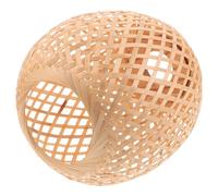 HYTROVE Handwoven Bamboo Lamp Shade Lantern, Handmade Pendant Light Shade 16Cm Diameter X 19Cm Height for Vintage Style Rooms and Rustic Lighting Settings