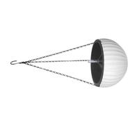 HYTROVE Hanging Flower Pot with Automatic Water Absorption, White Plastic Round Planter for Lazy Plant Lovers