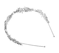 HYTROVE Headband Alloy Wedding Bridal Silver a Featuring at Elegant for Star Design with Lightweight Rhinestone Materials, for Versatile Styling Weddings and Proms