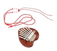 HYTROVE Heart Shaped 8 Keys Thumb Piano Kalimba for Beginners, Wooden Finger Piano with Metal Keys, Compact Size and Comfortable Hand Feeling for Easy Play