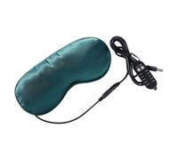 HYTROVE Heated Silk Eye Mask with Moisture Warm Compress and Auto Shut-Off for Sleep Adjustable Sleep Mask Blackout Cover for Relaxation and Travel