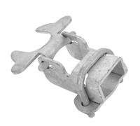 HYTROVE Heavy Duty Pet Kennel Parts Replacement Gate Latch with Universal Compatibility and Antiescape Design, Silver Iron Animal Cage Enclosure Lock for Wire Cage and Dog Crate