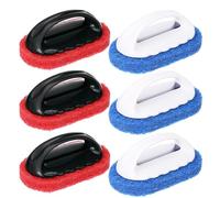 HYTROVE Household Cleaning Brush Sturdy Pp and Sponge Material 6pcs Multi-Purpose with Strong Cleaning Power Random Color for Bathroom and Floor Scrubbing